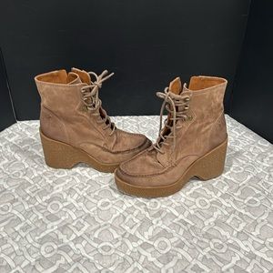 Zodiac- Platform Lace-up Suede Boots